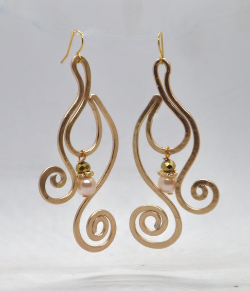 QUARTIERI Orecchini alluminio con perla (Copia)