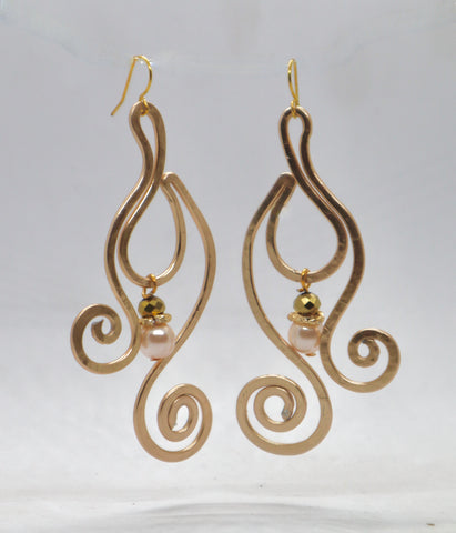 QUARTIERI Orecchini alluminio con perla (Copia)