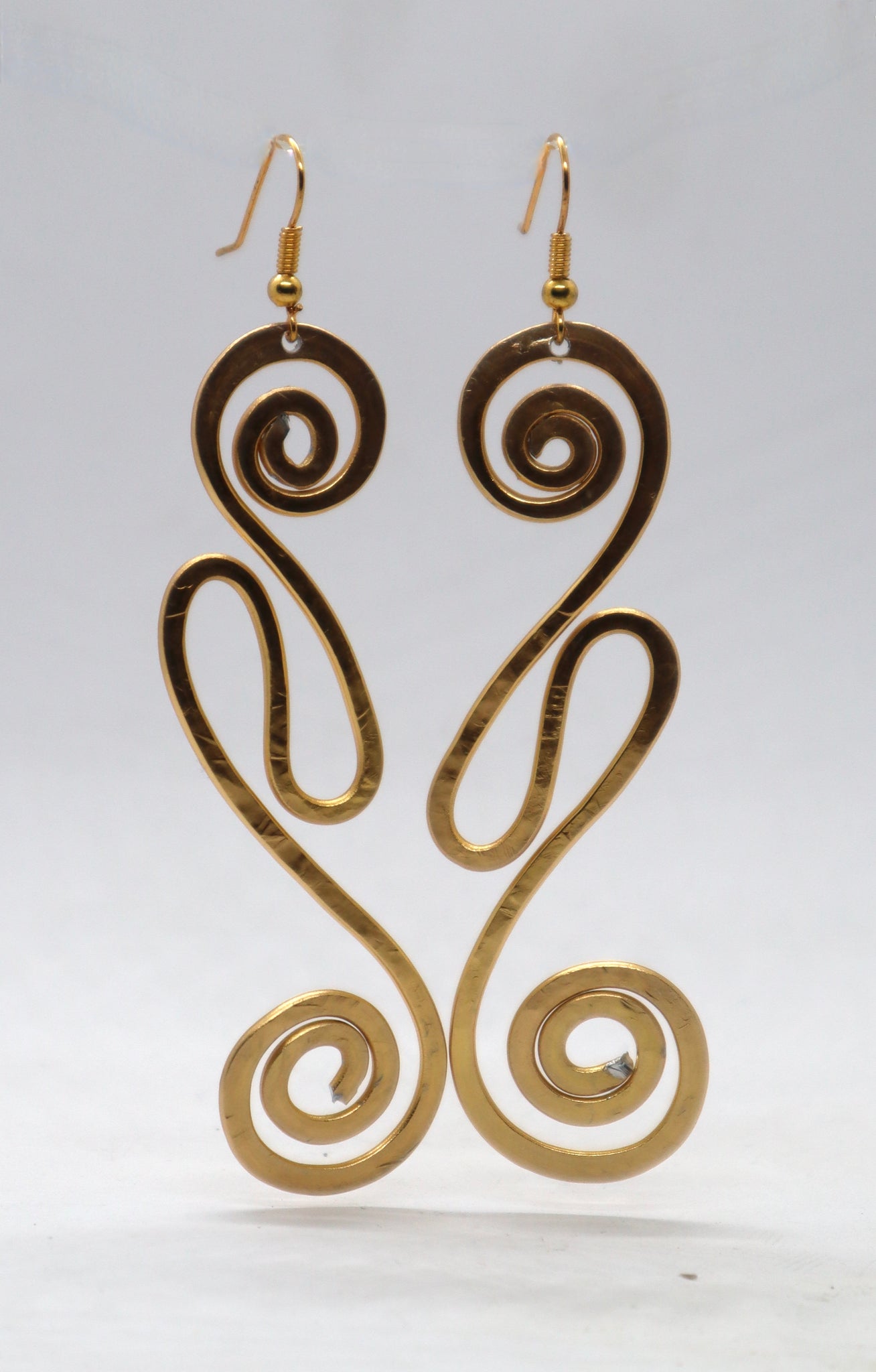 Orecchini Klimt speculari, alluminio color rame (Copia)