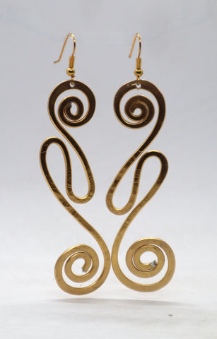 Orecchini Klimt speculari, alluminio color rame (Copia)