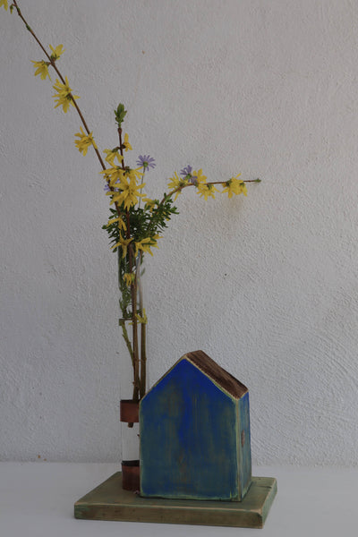 Casetta in legno portafiori
