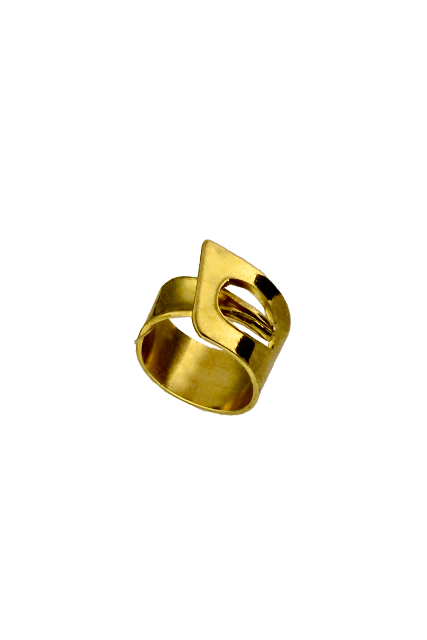 QUARTIERI Essentials Anello Fibbia Bronzo Giallo regolabile