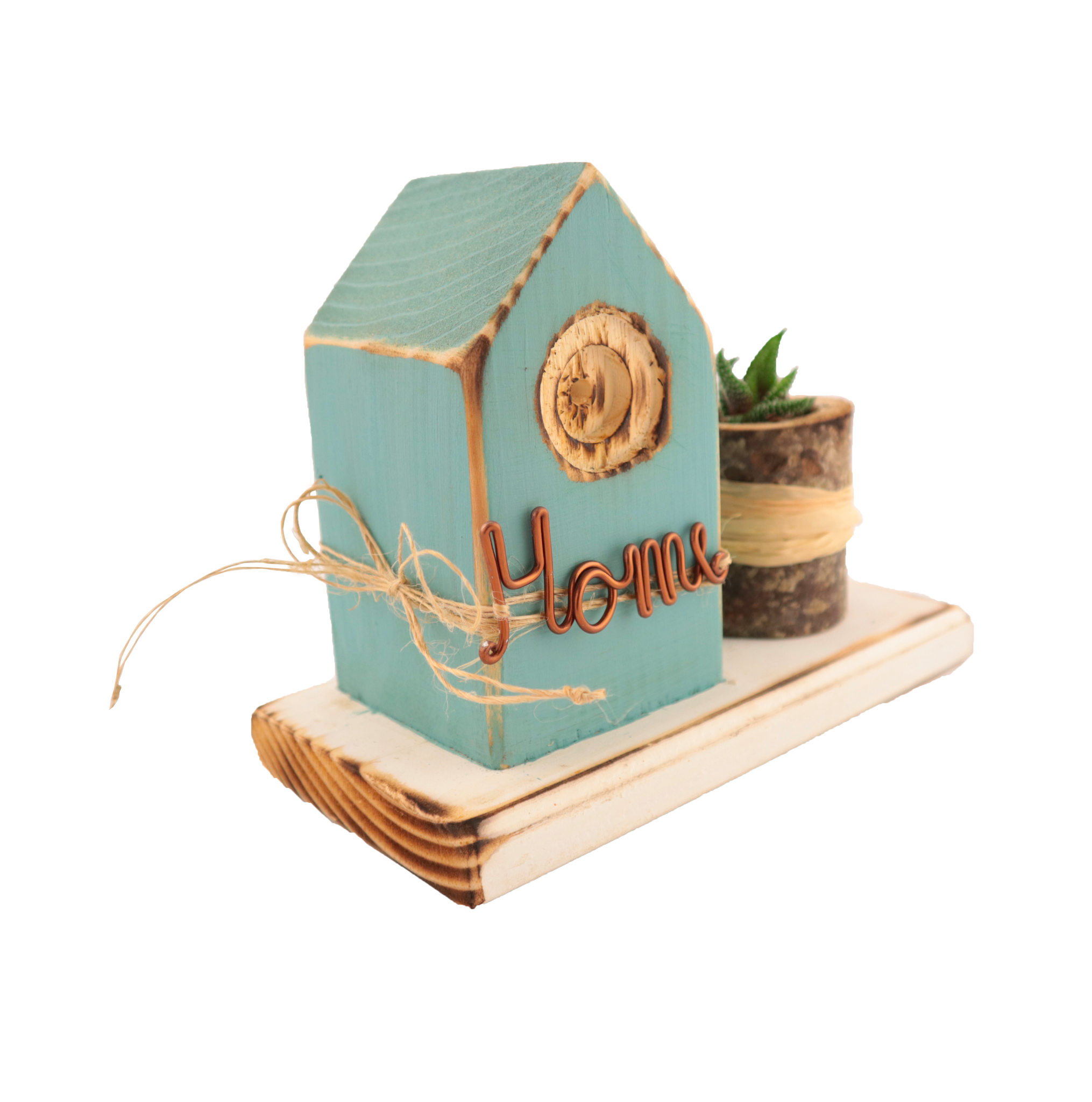 Casetta  piccola in legno con scritta Home