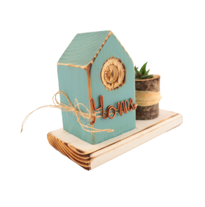 Casetta  piccola in legno con scritta Home
