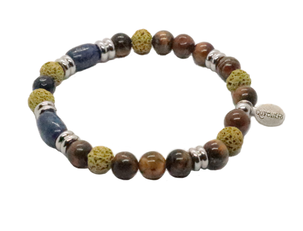 QUARTIERI Bracciale Uomo blu e verde