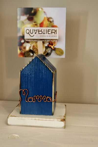 Casetta  piccola in legno con scritta Home