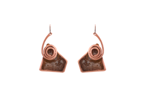 QUARTIERI Orecchini Tribal speculari in Rame